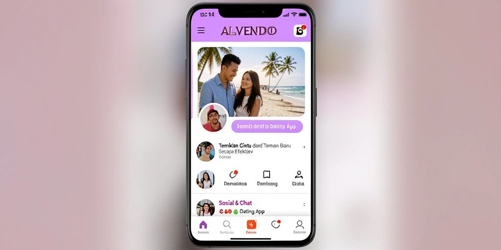 Antarmuka aplikasi ALVENDO yang menarik dan mudah digunakan.