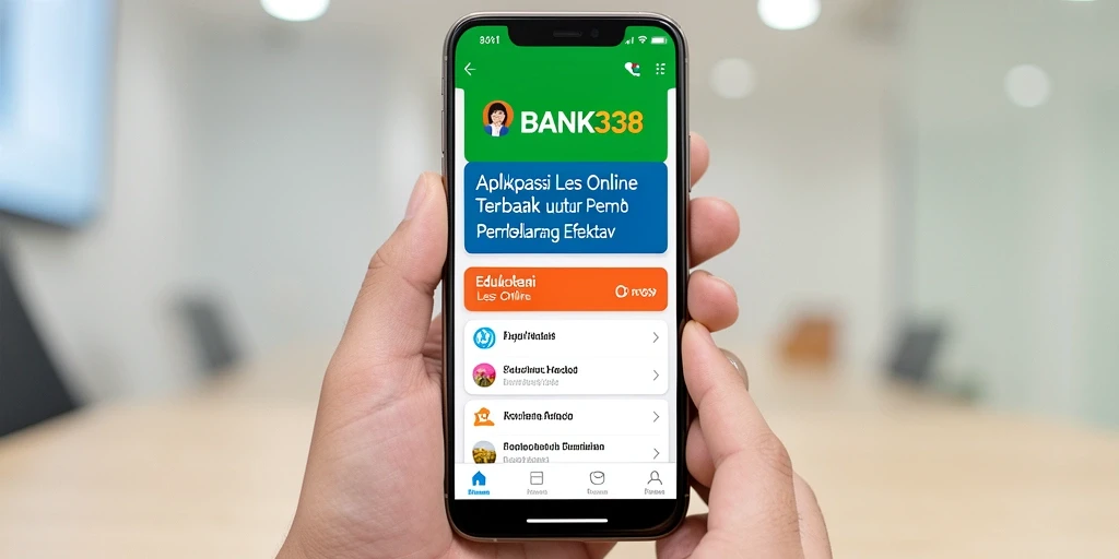 Antarmuka pengguna BANK338 yang intuitif dan interaktif untuk Les Online.