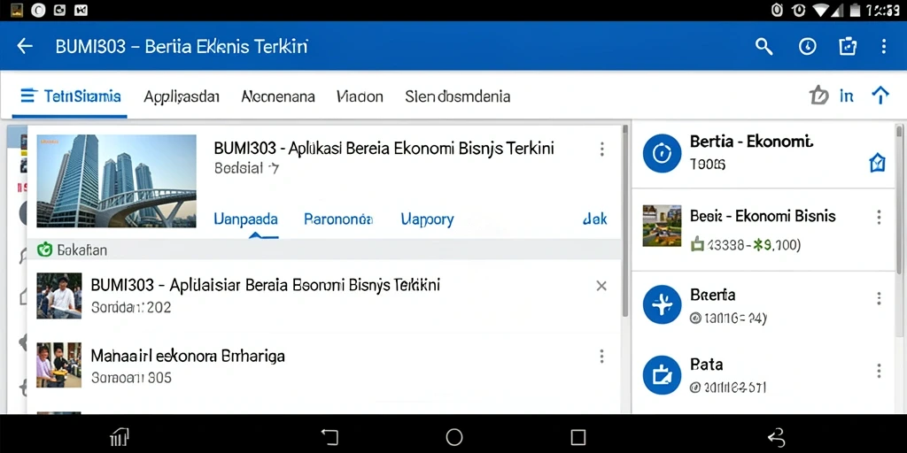 Tampilan antarmuka BUMI303 yang informatif dan menarik.