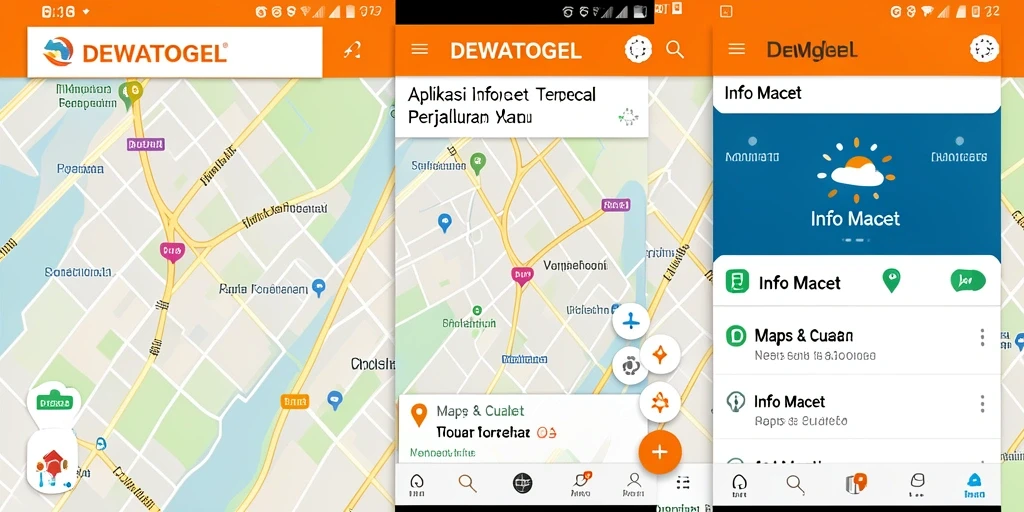 Tampilan antarmuka DEWATOGEL yang menampilkan kondisi lalu lintas terkini.