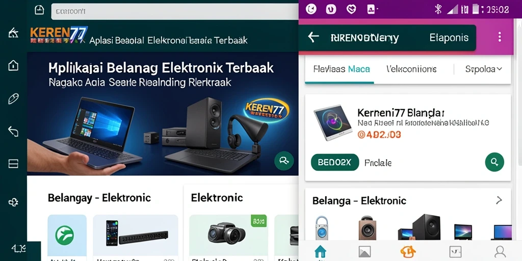 Tampilan antarmuka aplikasi KEREN77 yang menarik dan mudah digunakan.