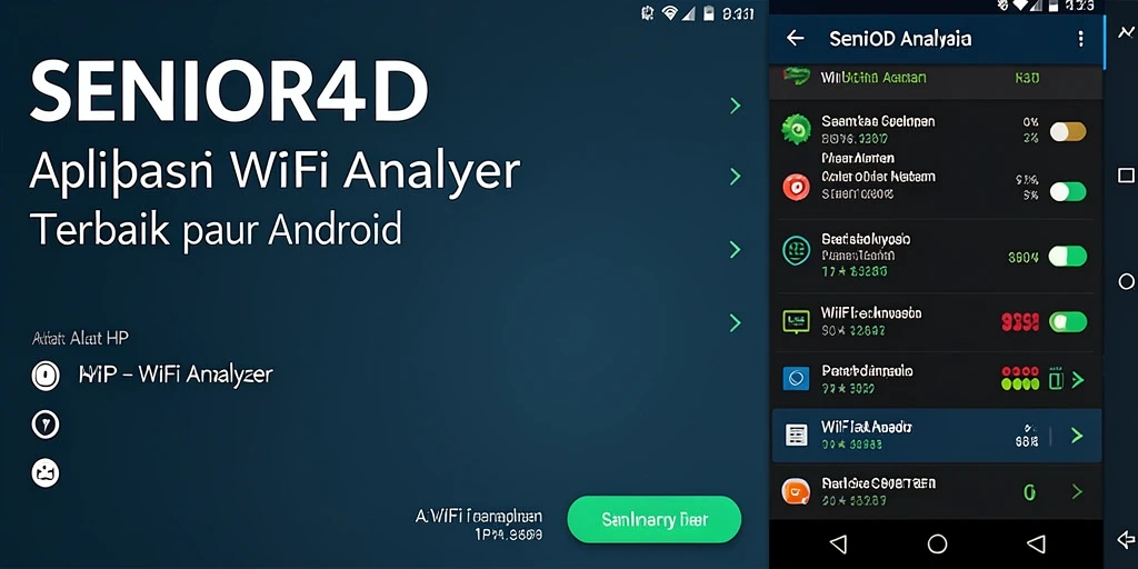 Antarmuka SENIOR4D yang menunjukkan analisis jaringan WiFi secara real-time.