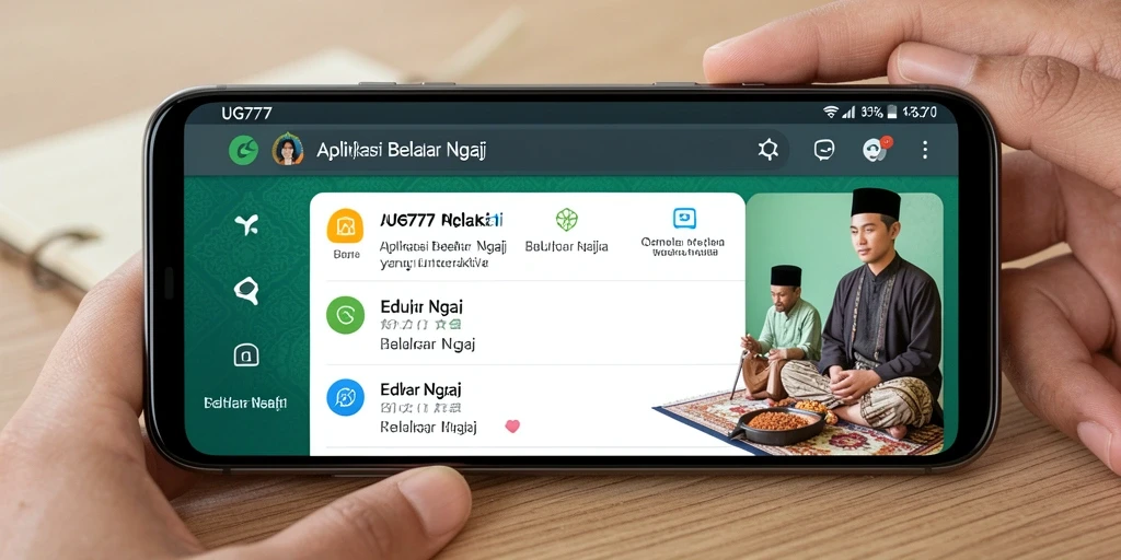 Antarmuka pengguna UG777 yang intuitif untuk belajar mengaji.