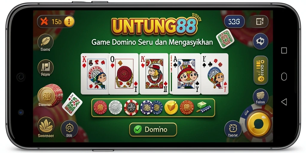 Tampilan antarmuka UNTUNG88 yang menarik saat bermain Domino.
